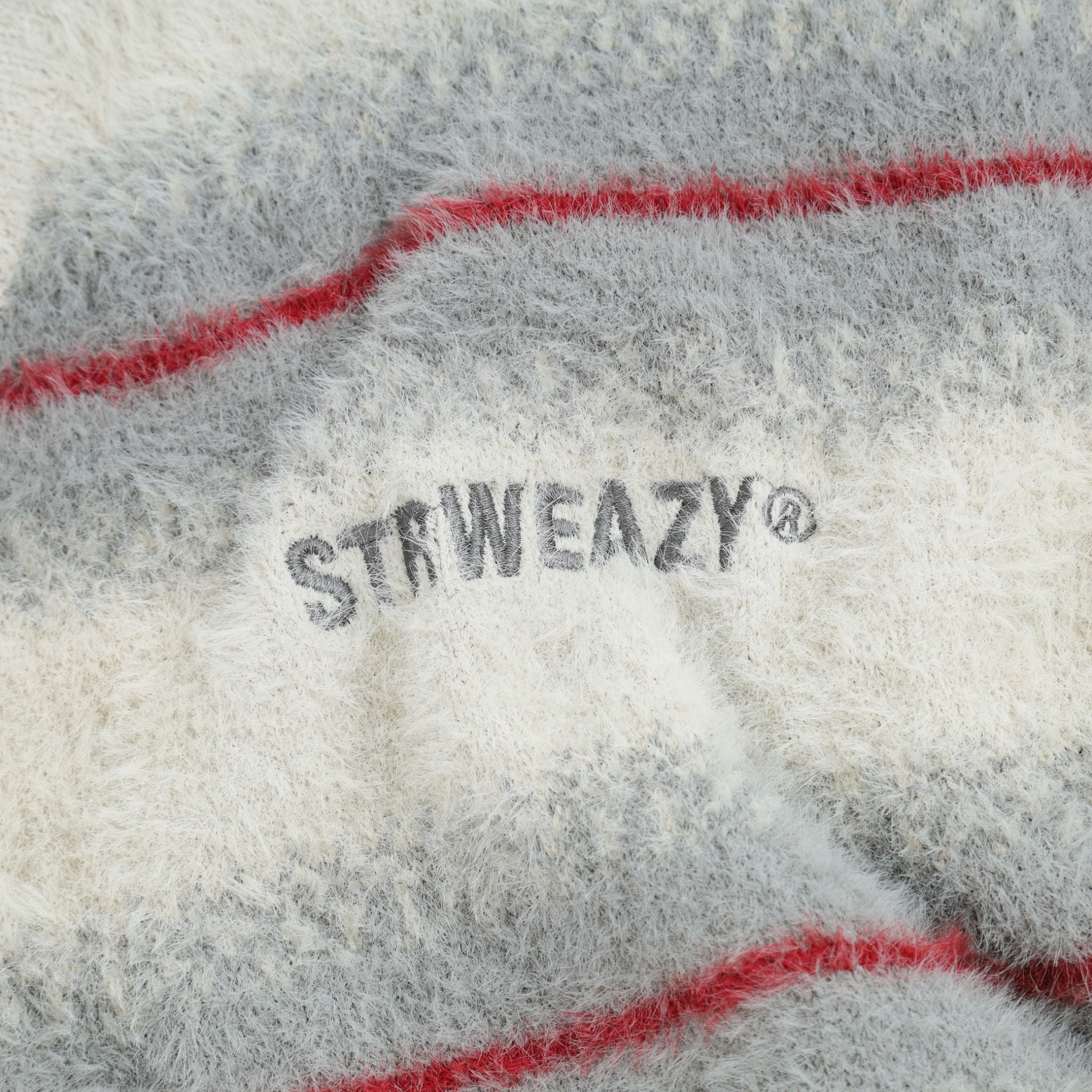  SWE MOHAIR CARDIGAN - STRIPED GRAY 