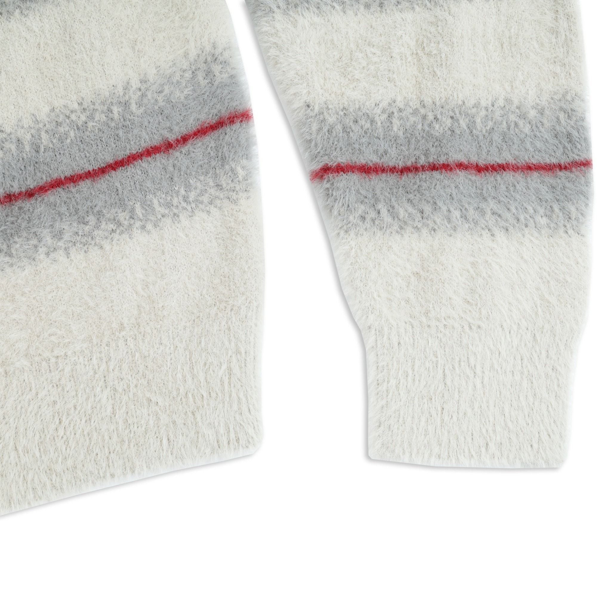  SWE MOHAIR CARDIGAN - STRIPED GRAY 