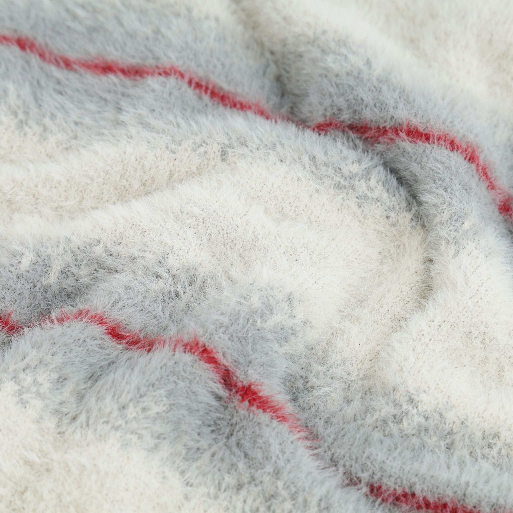  SWE MOHAIR CARDIGAN - STRIPED GRAY 