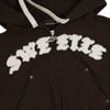 SWE ETIE CROPPED ZIP HOODIE - BROWN 