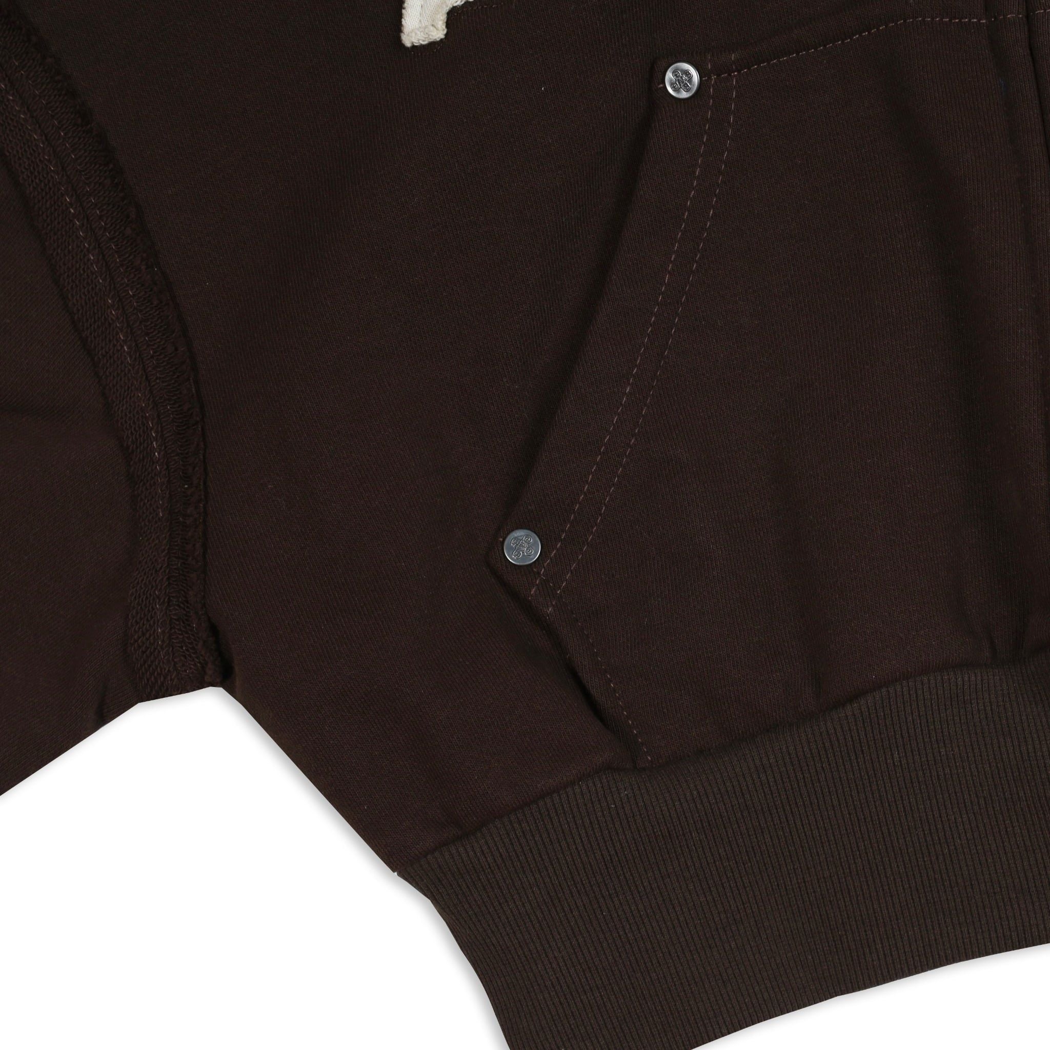  SWE ETIE CROPPED ZIP HOODIE - BROWN 