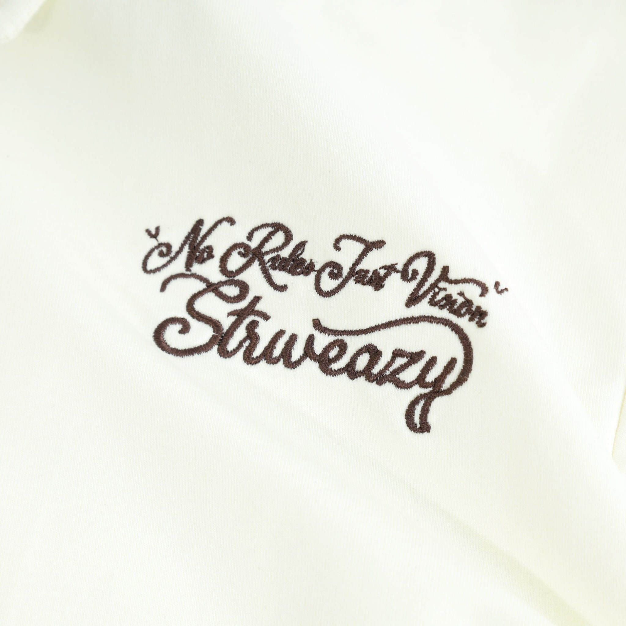  SWE SCRIPT CROP POLO - IVORY 