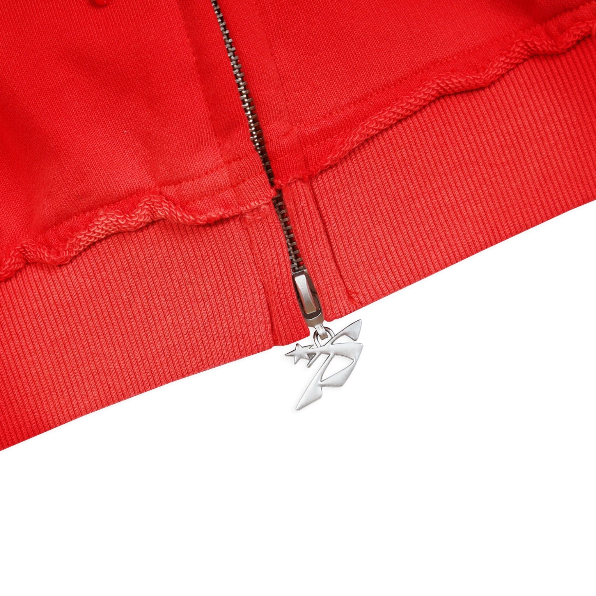  SWE 2 WAY ZIP HOODIE - WASHED RED 