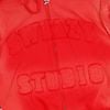  SWE 2 WAY ZIP HOODIE - WASHED RED 