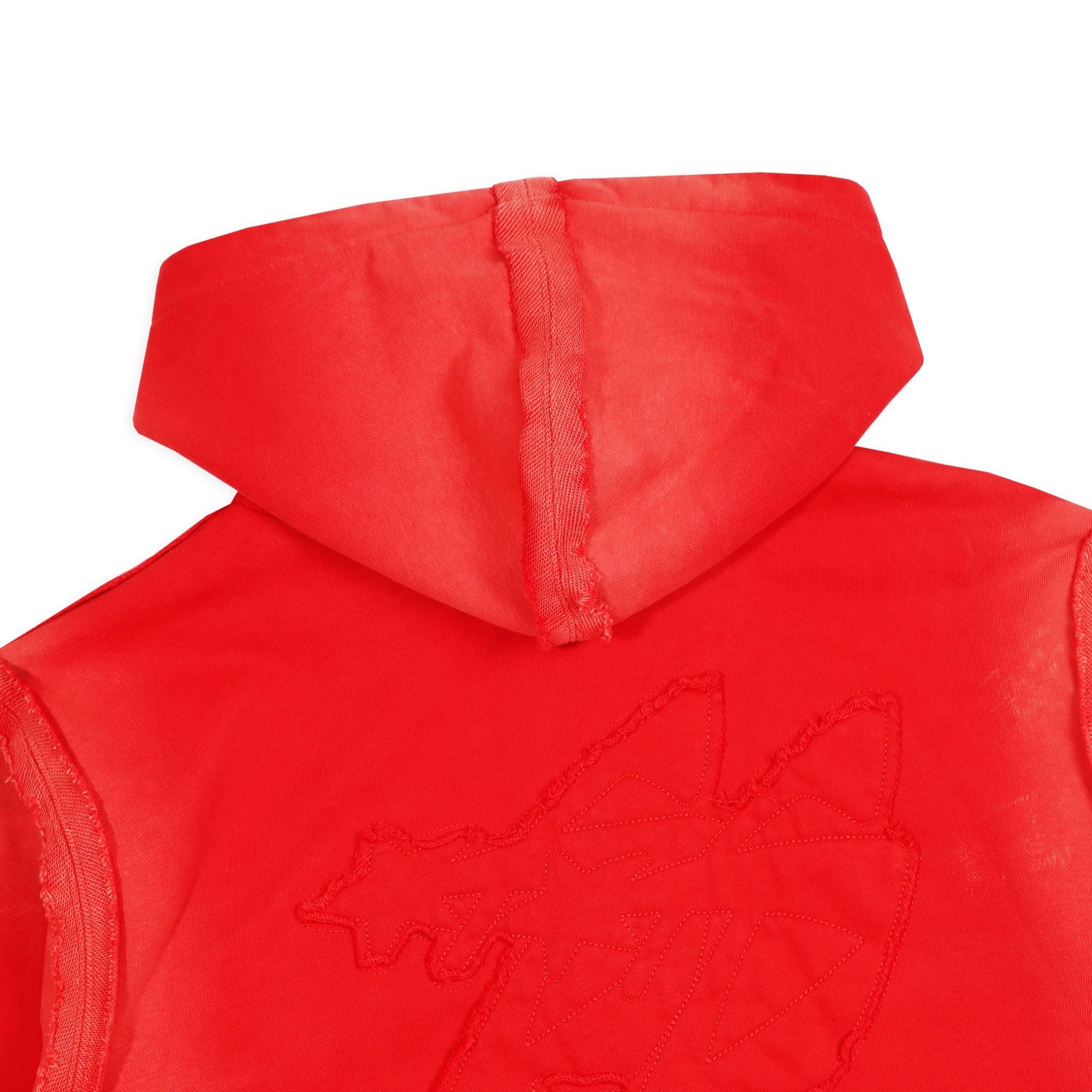  SWE 2 WAY ZIP HOODIE - WASHED RED 