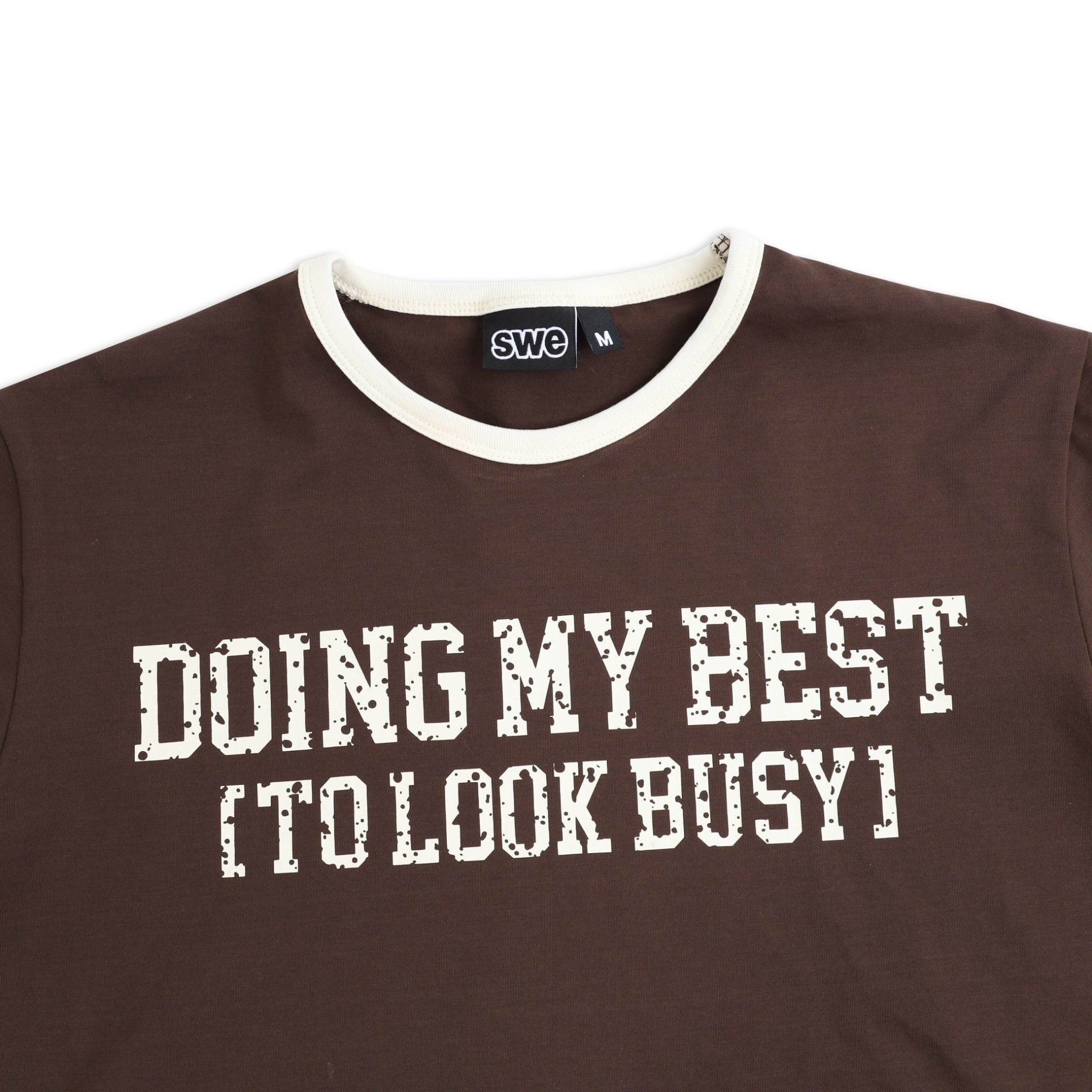  SWE BUSY RINGER TEE - BROWN 