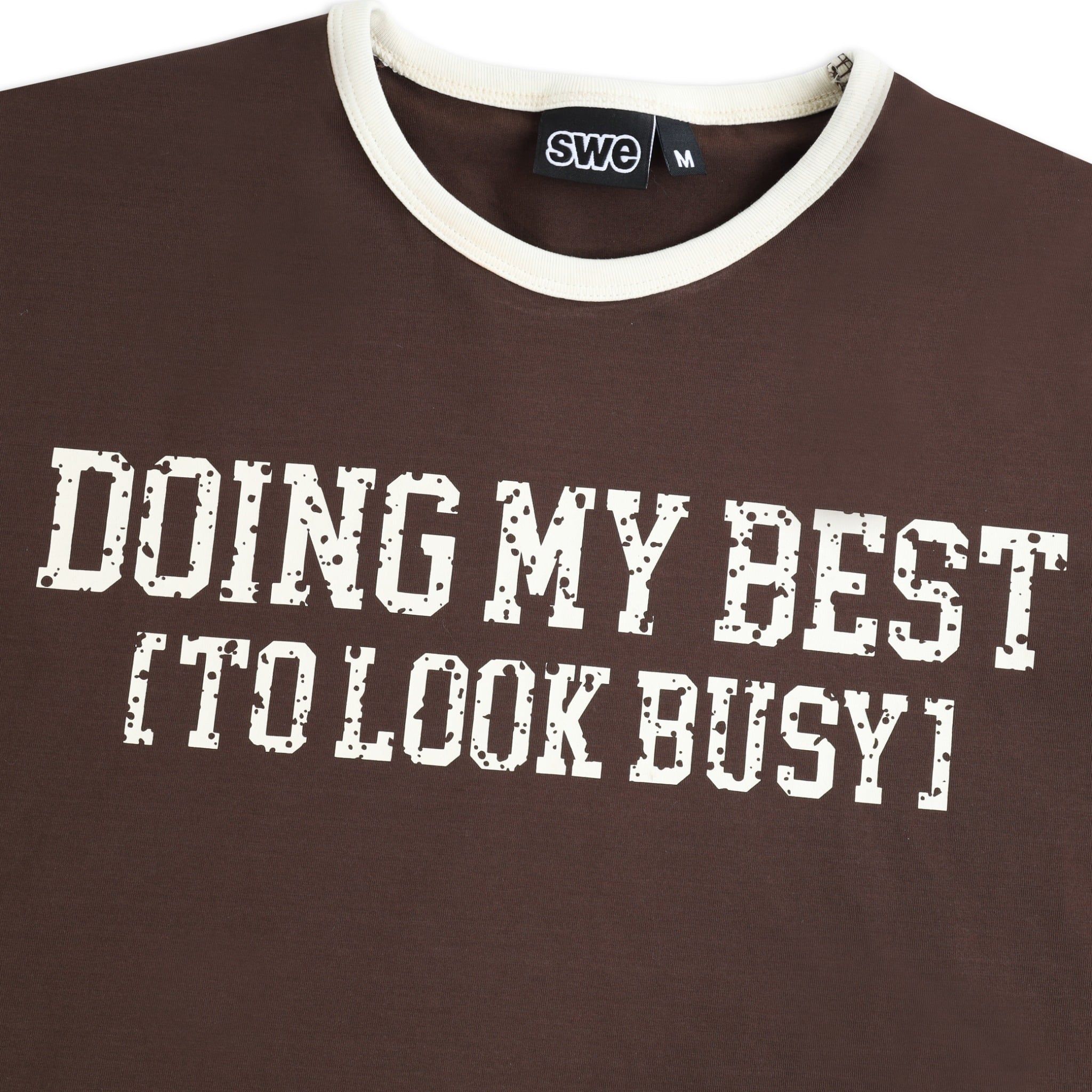  SWE BUSY RINGER TEE - BROWN 