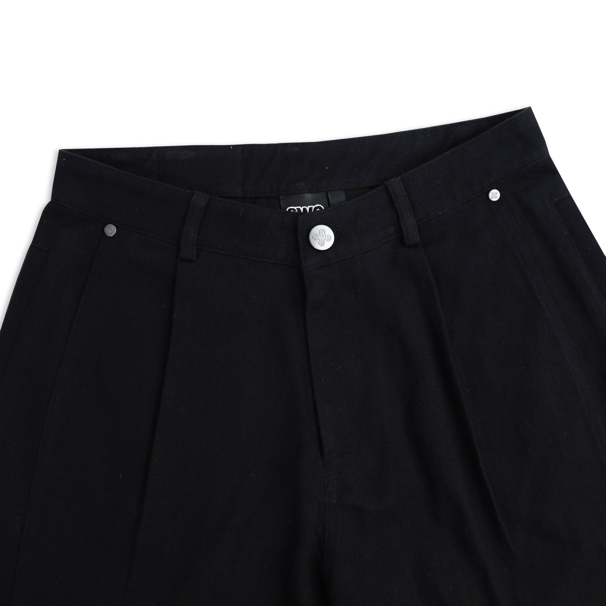  SWE BELTED WIDE PANTS - BLACK 