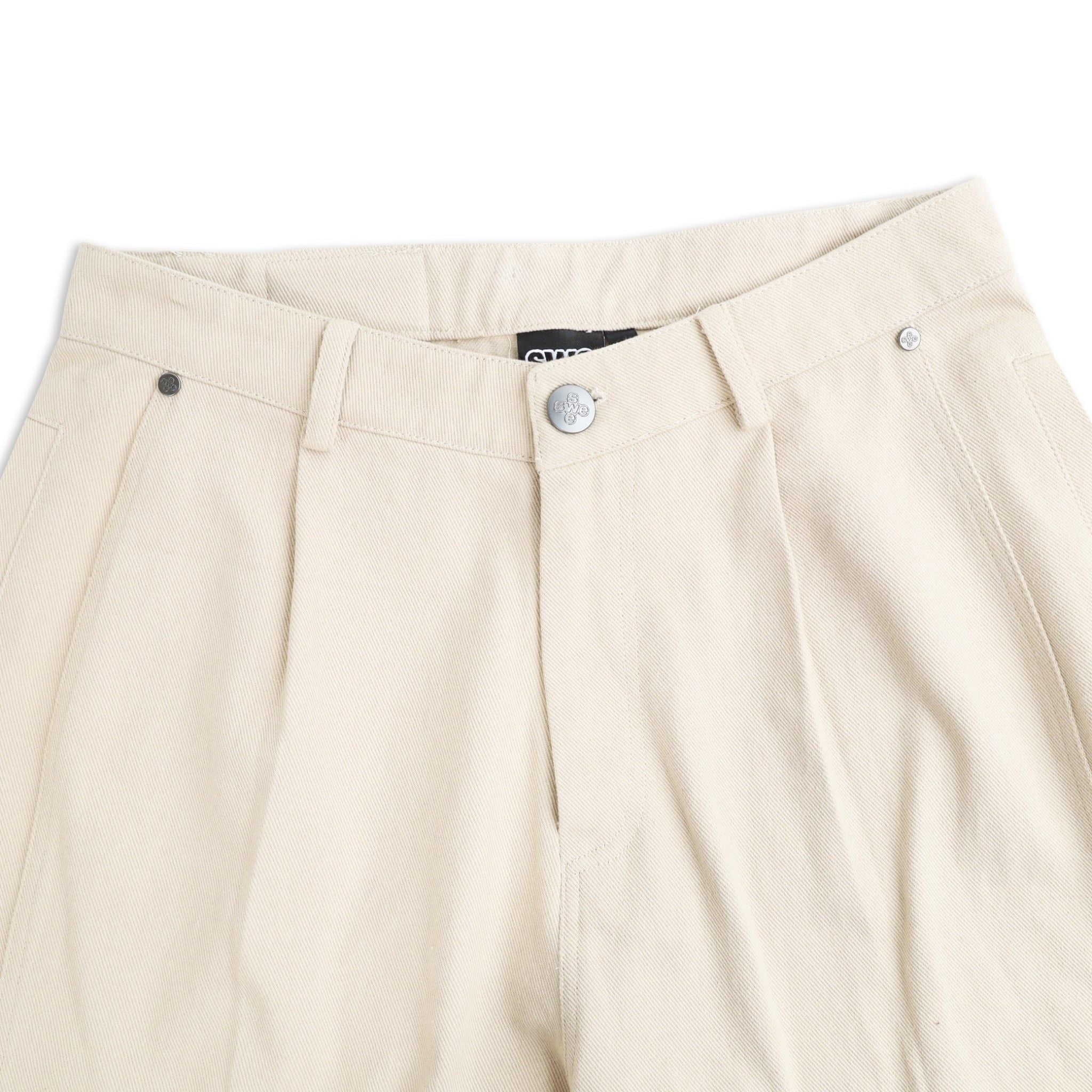  SWE BELTED WIDE PANTS - BEIGE 