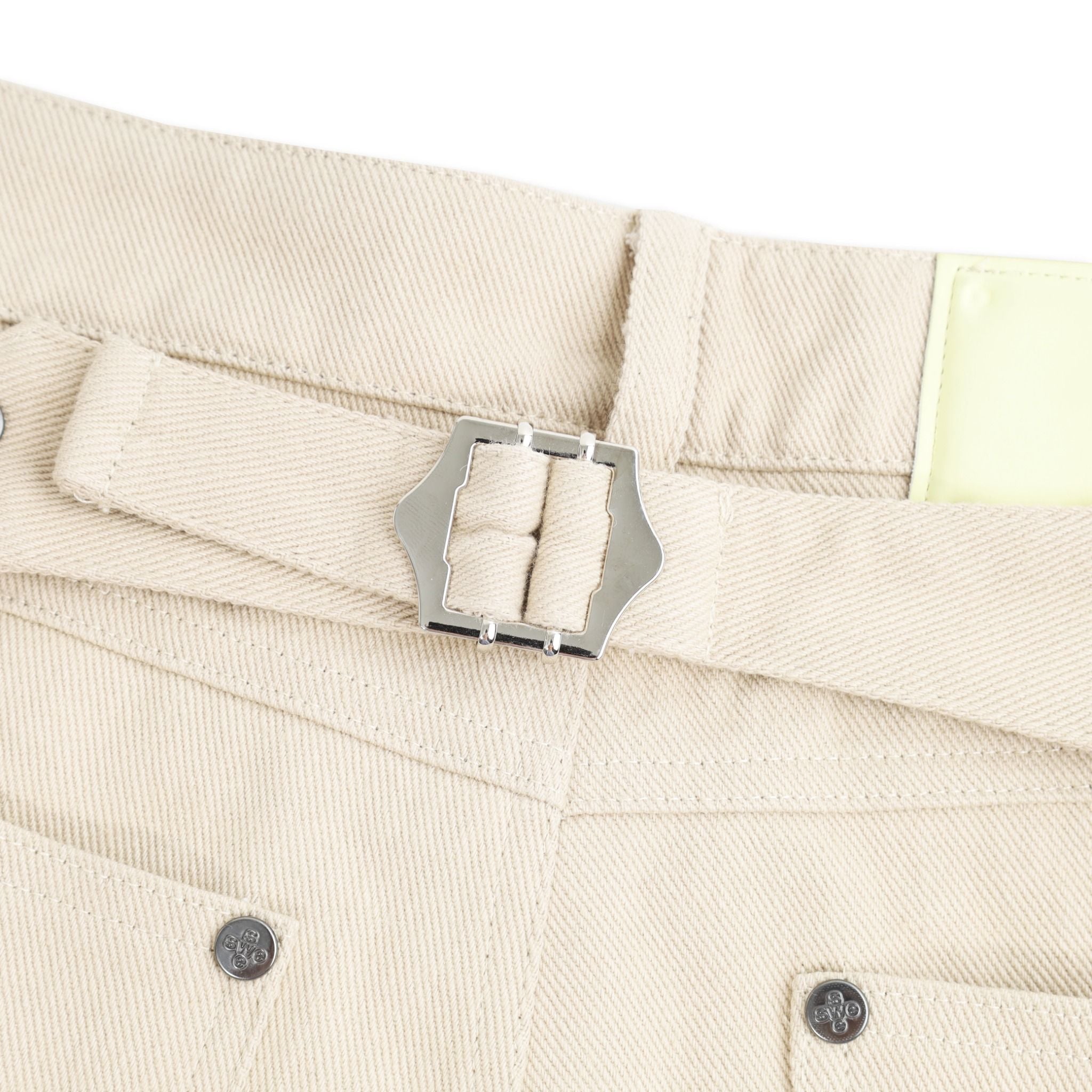 SWE BELTED WIDE PANTS - BEIGE 