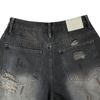  SWE INTERCUT DENIM SHORTS - WASHED BLACK 
