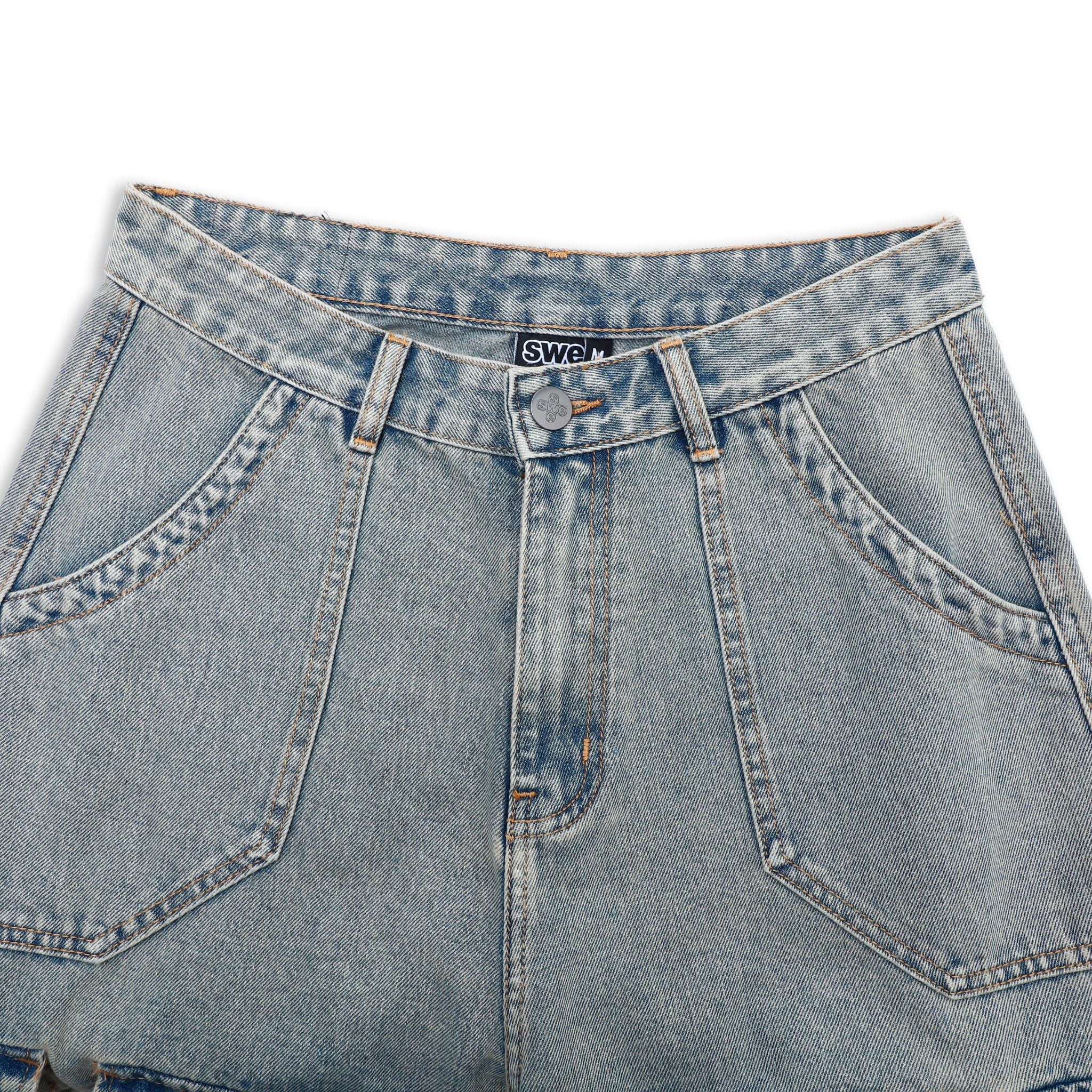  SWE NOMAD DENIM SHORTS - WASHED BLUE 