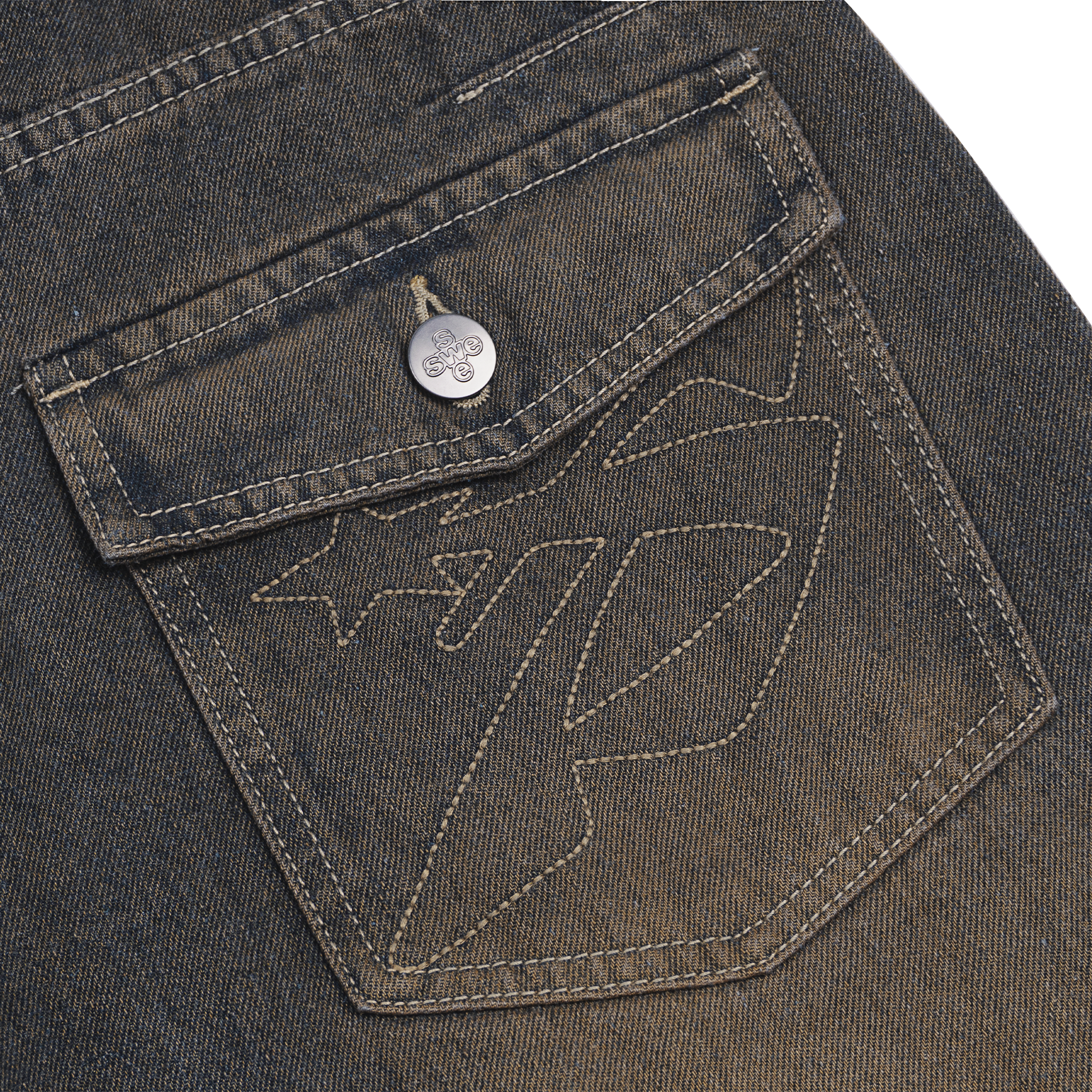  SWE SCARRED JEANS - RUSTED BROWN 