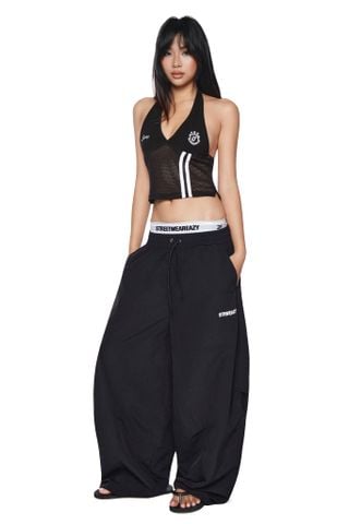  SWE HALTER MESH TOP - BLACK 