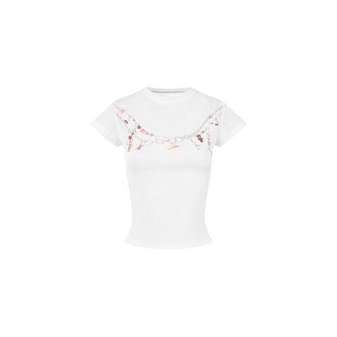  SWE JEWEL BABY TEE - WHITE 