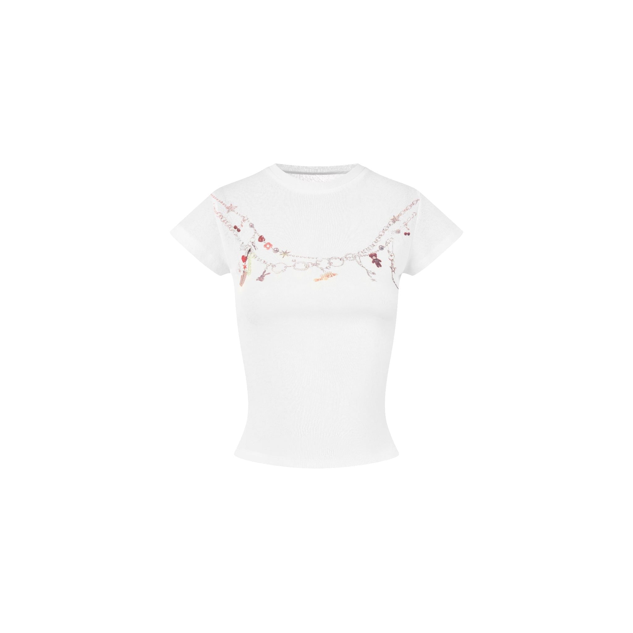  SWE JEWEL BABY TEE - WHITE 