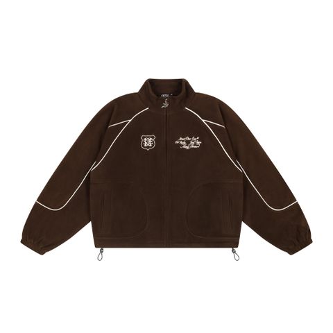  SWE TRACK FLEECE JACKET - BROWN 