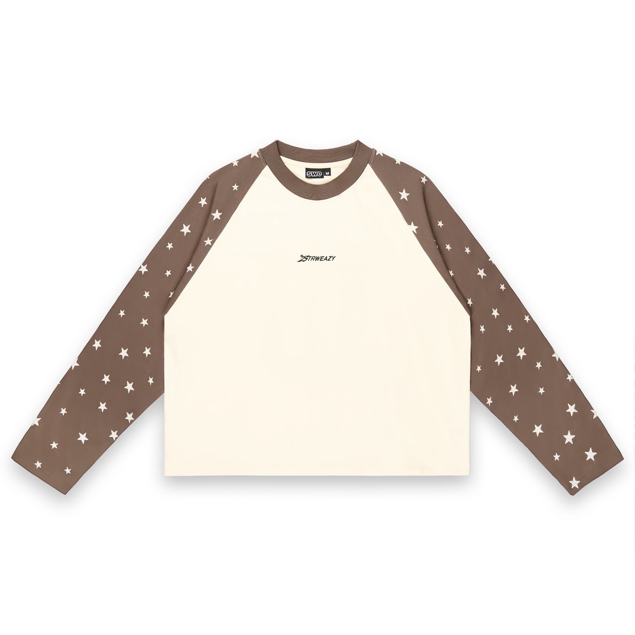  SWE STARFALL BOXY L/S TEE - BROWN/CREAM 