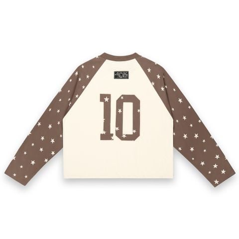  SWE STARFALL BOXY L/S TEE - BROWN/CREAM 