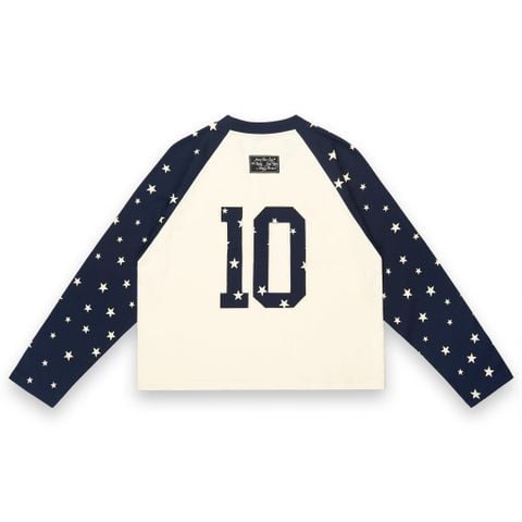  SWE STARFALL BOXY L/S TEE - NAVY/CREAM 