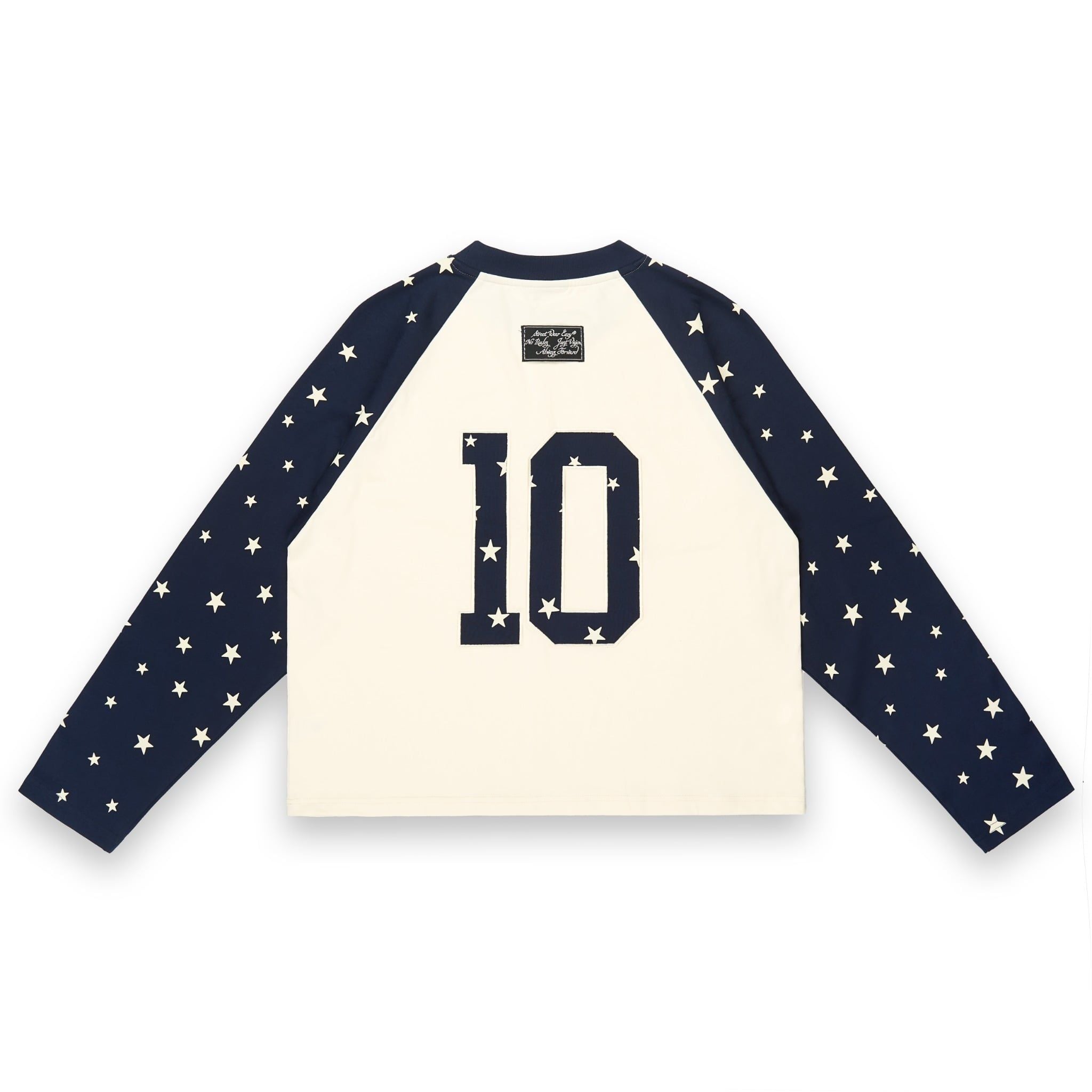  SWE STARFALL BOXY L/S TEE - NAVY/CREAM 