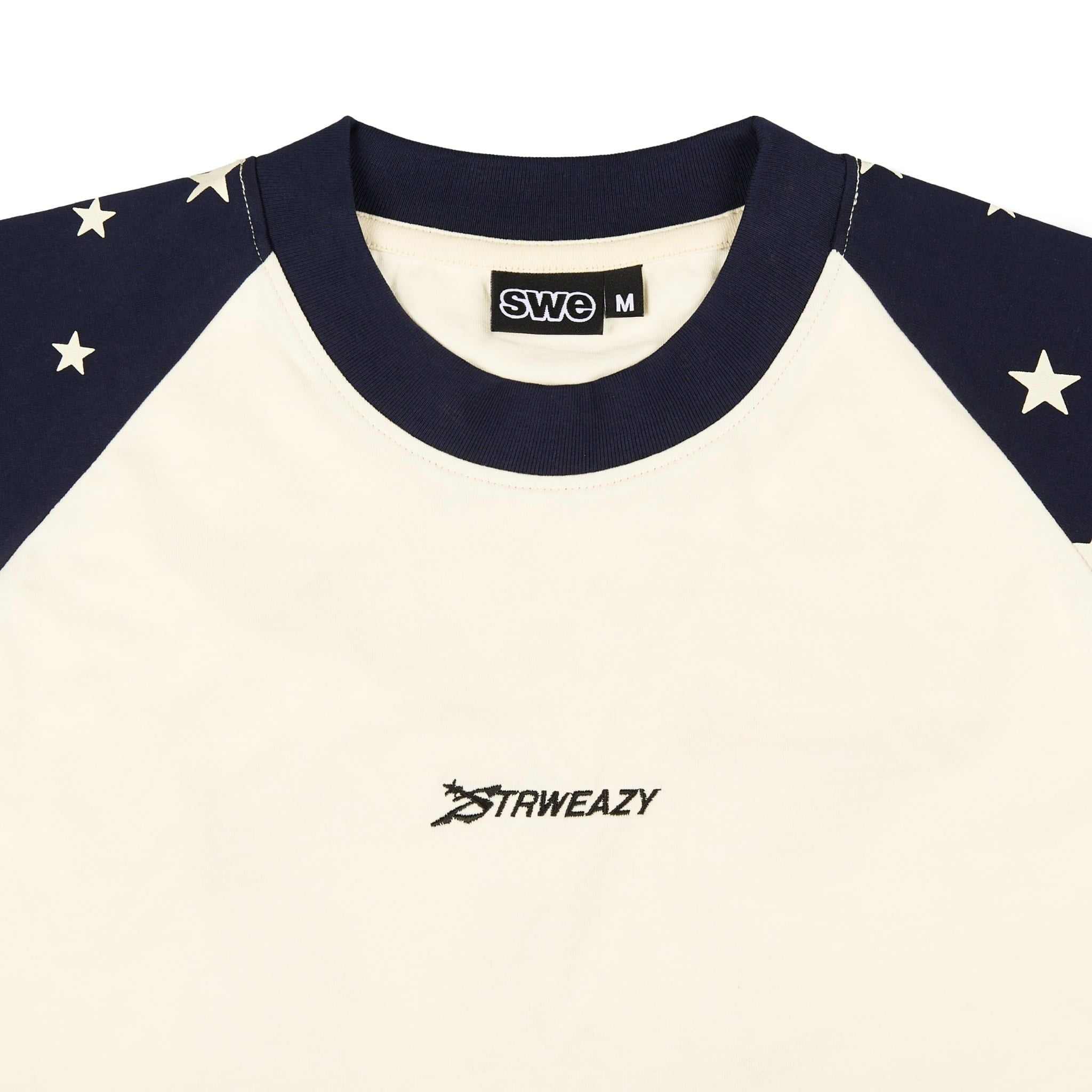  SWE STARFALL BOXY L/S TEE - NAVY/CREAM 