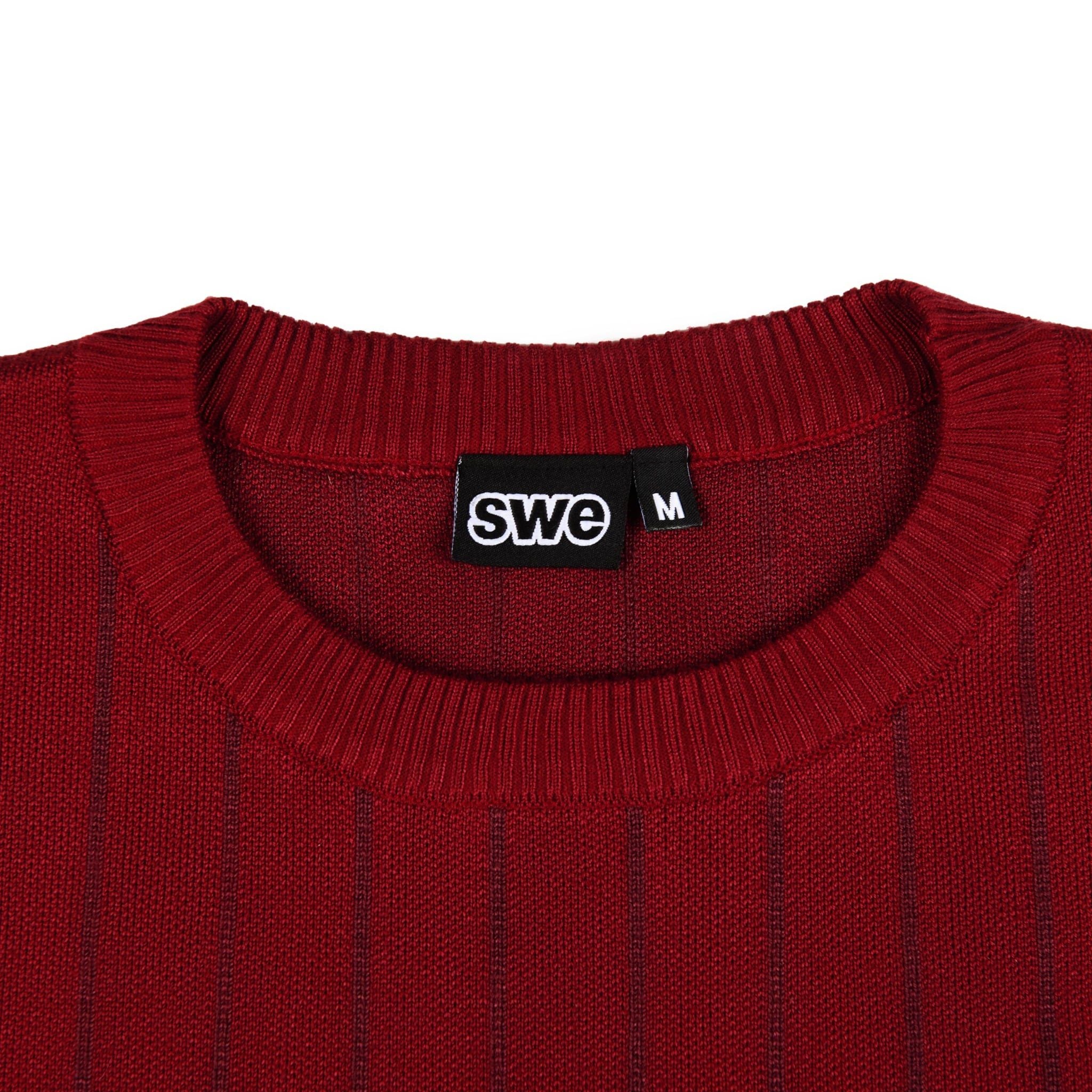  SWE PINSTRIPE KNIT TEE – RED 