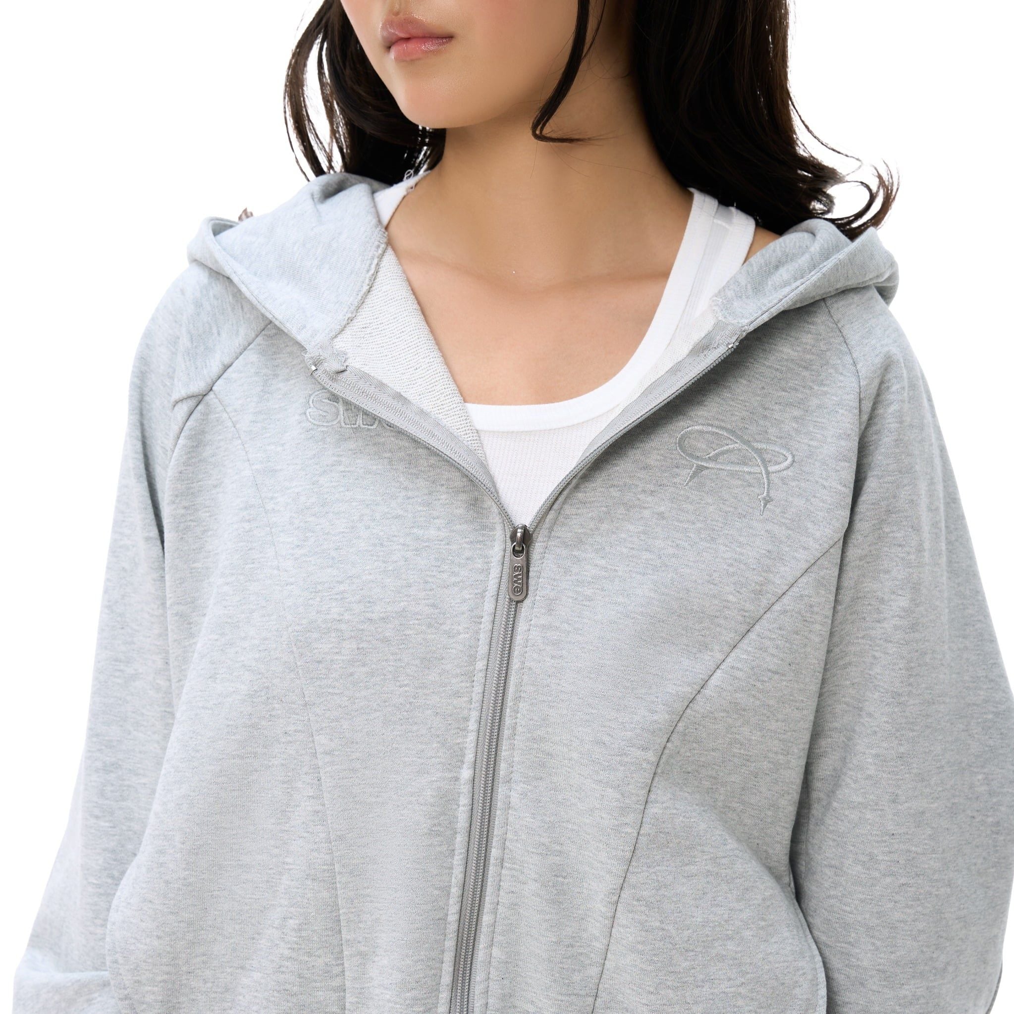  SWE LOOSE ZIP HOODIE - GRAY 