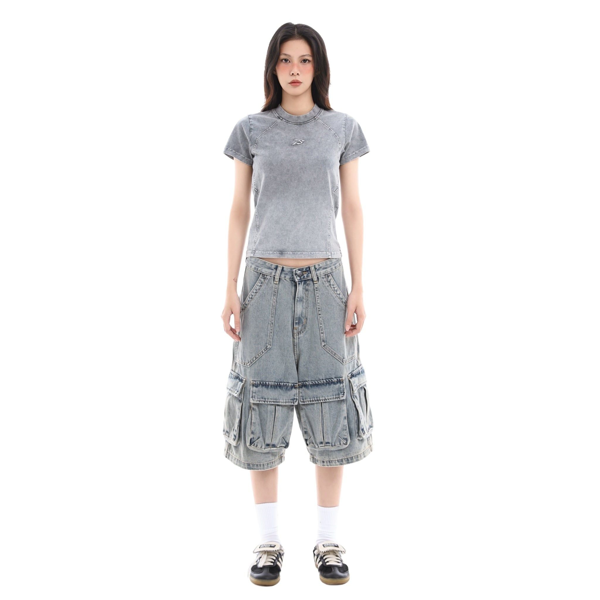  SWE HAZE WASHED BABY TEE - GRAPHITE 