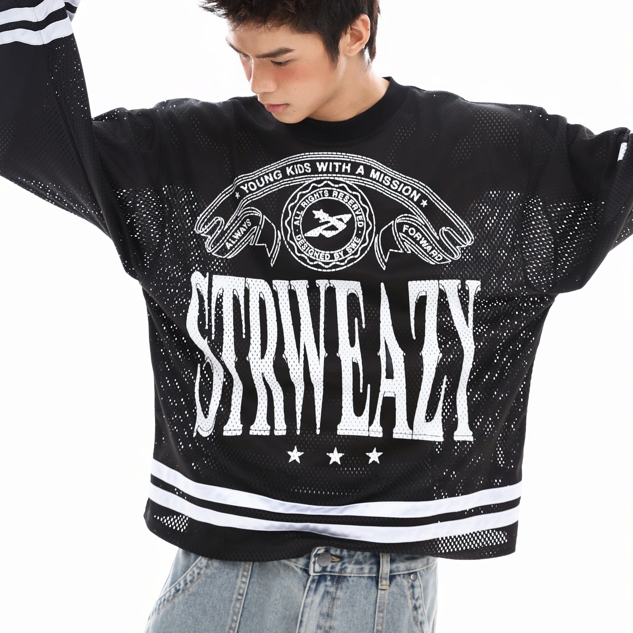  SWE CREW LS JERSEY - BLACK 