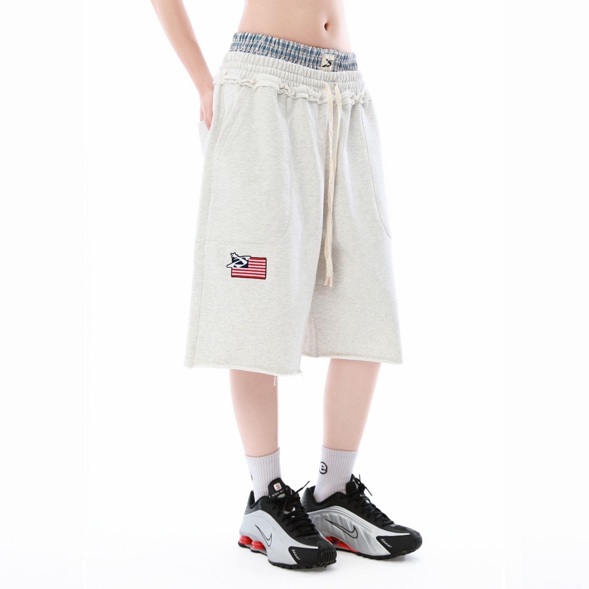  SWE DUALBAND SWEATSHORTS - GRAY 
