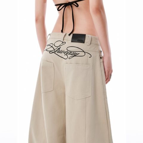  SWE BARREL KHAKI PANTS - BEIGE 