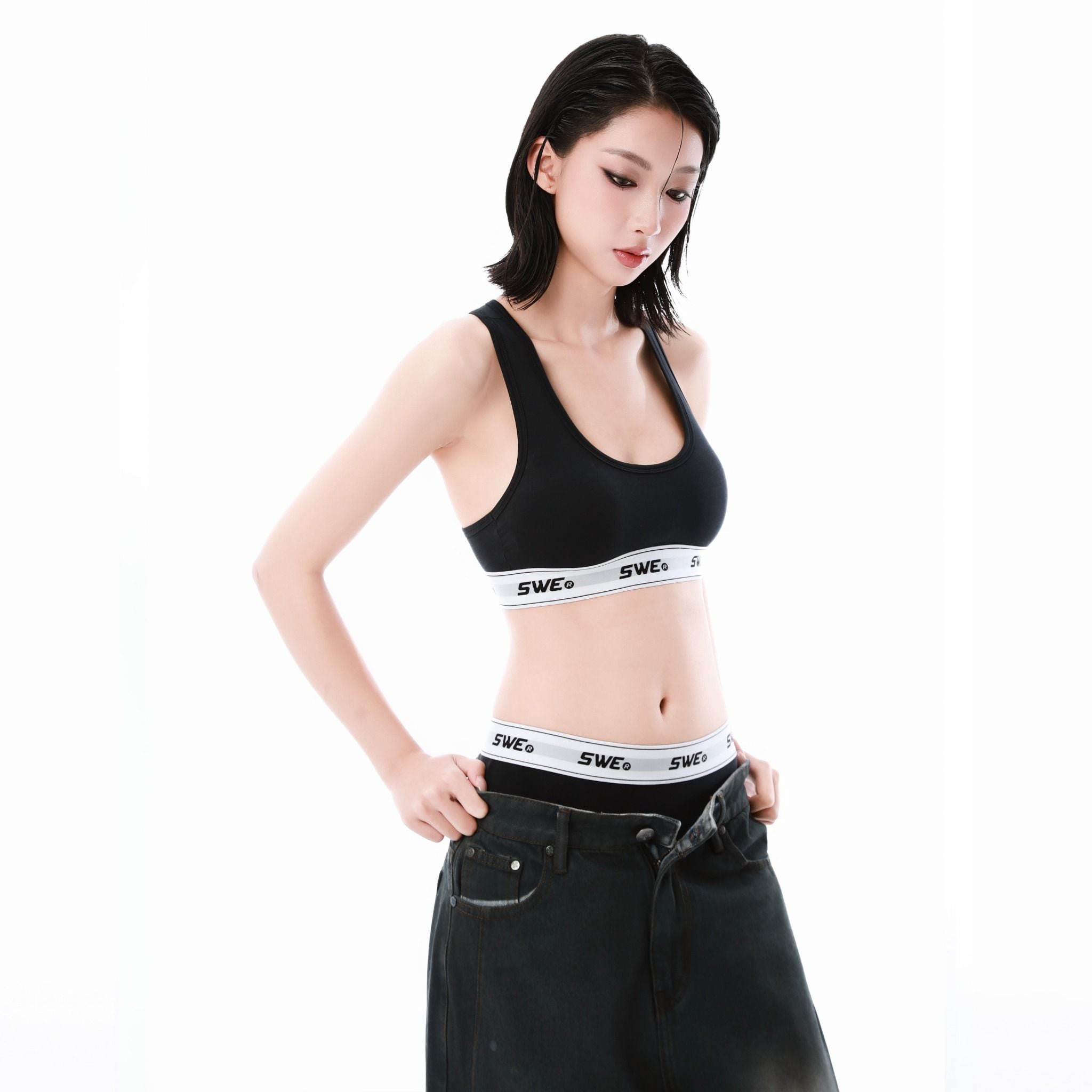  SWE OG BAND SPORT BRA - BLACK 