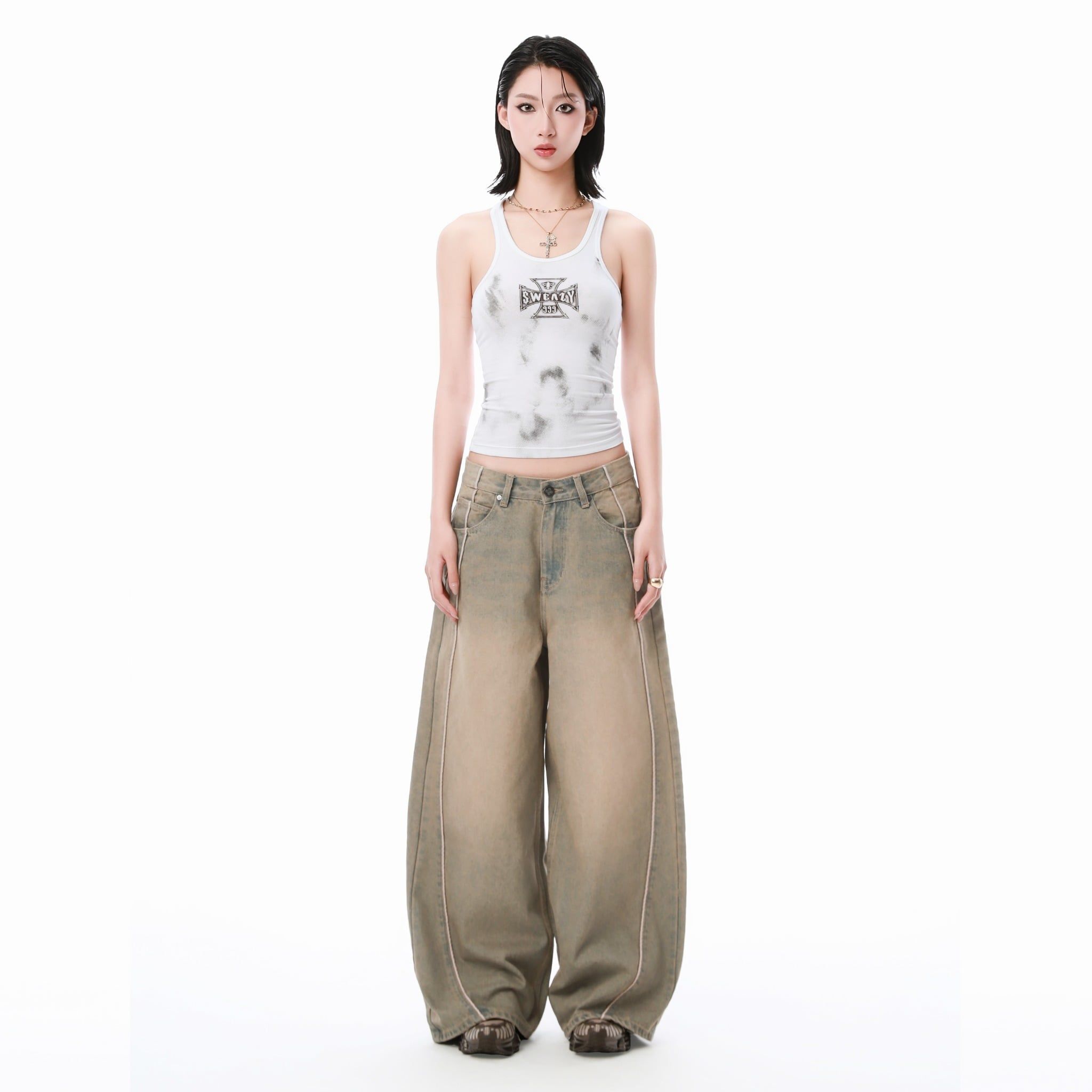  SWE CROSS TANK TOP - WHITE 