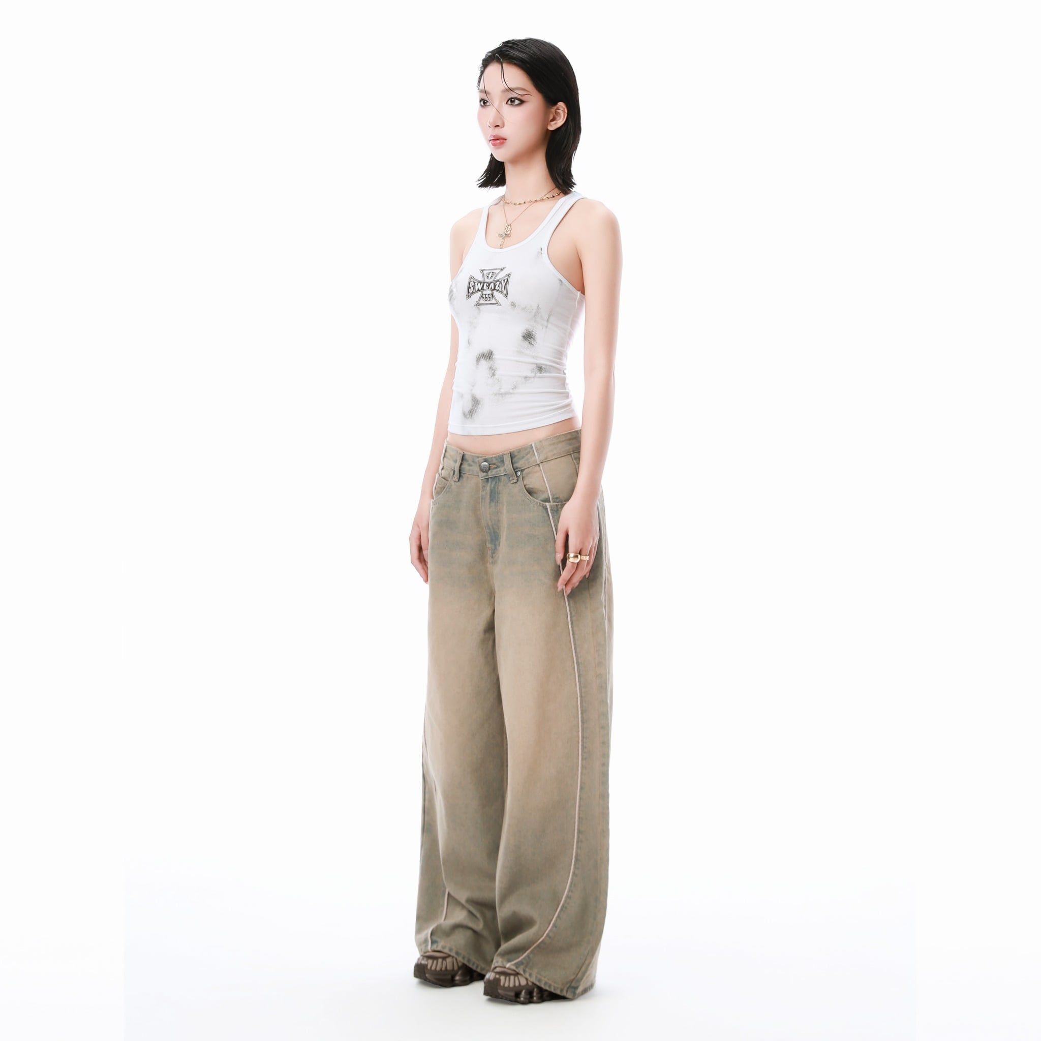  SWE CROSS TANK TOP - WHITE 