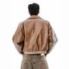  SWE EAZY LEATHER BOMBER - BROWN 