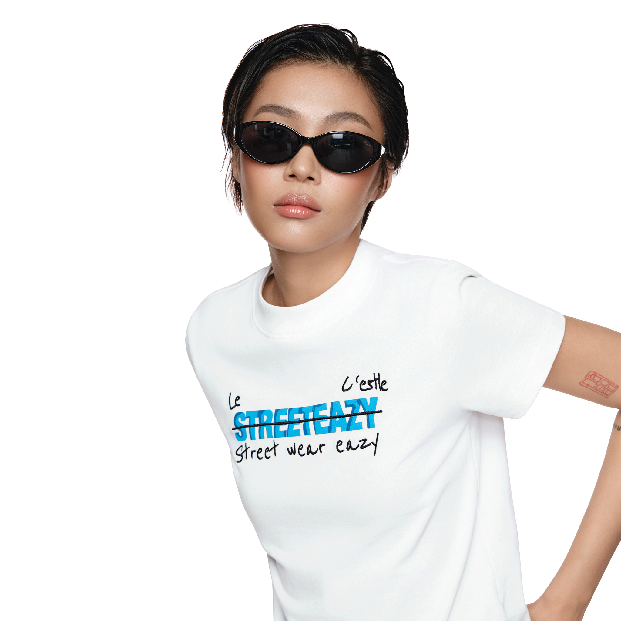  SWE SCRAWL BABY TEE - WHITE 