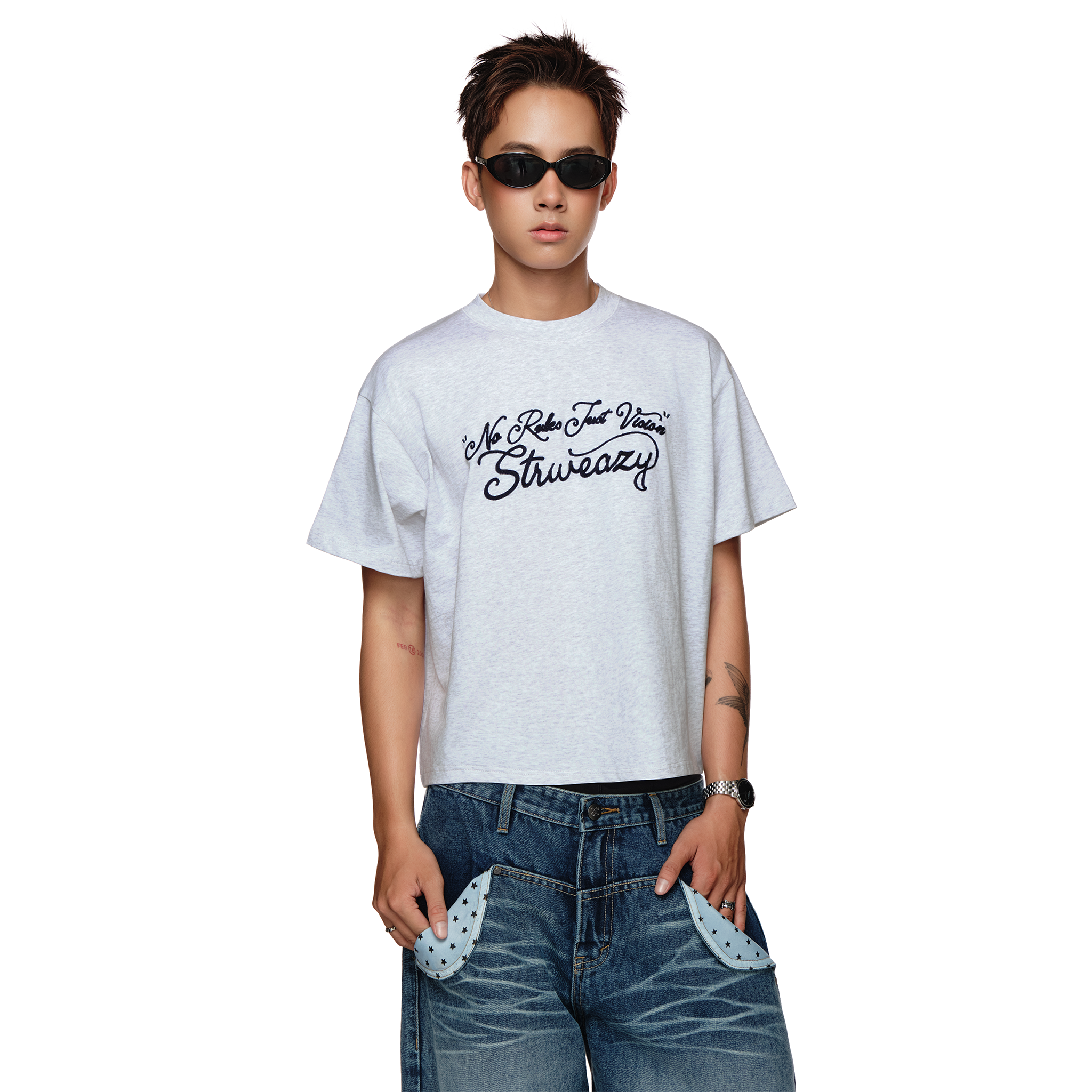  SWE VISION BOXY TEE - GRAY 