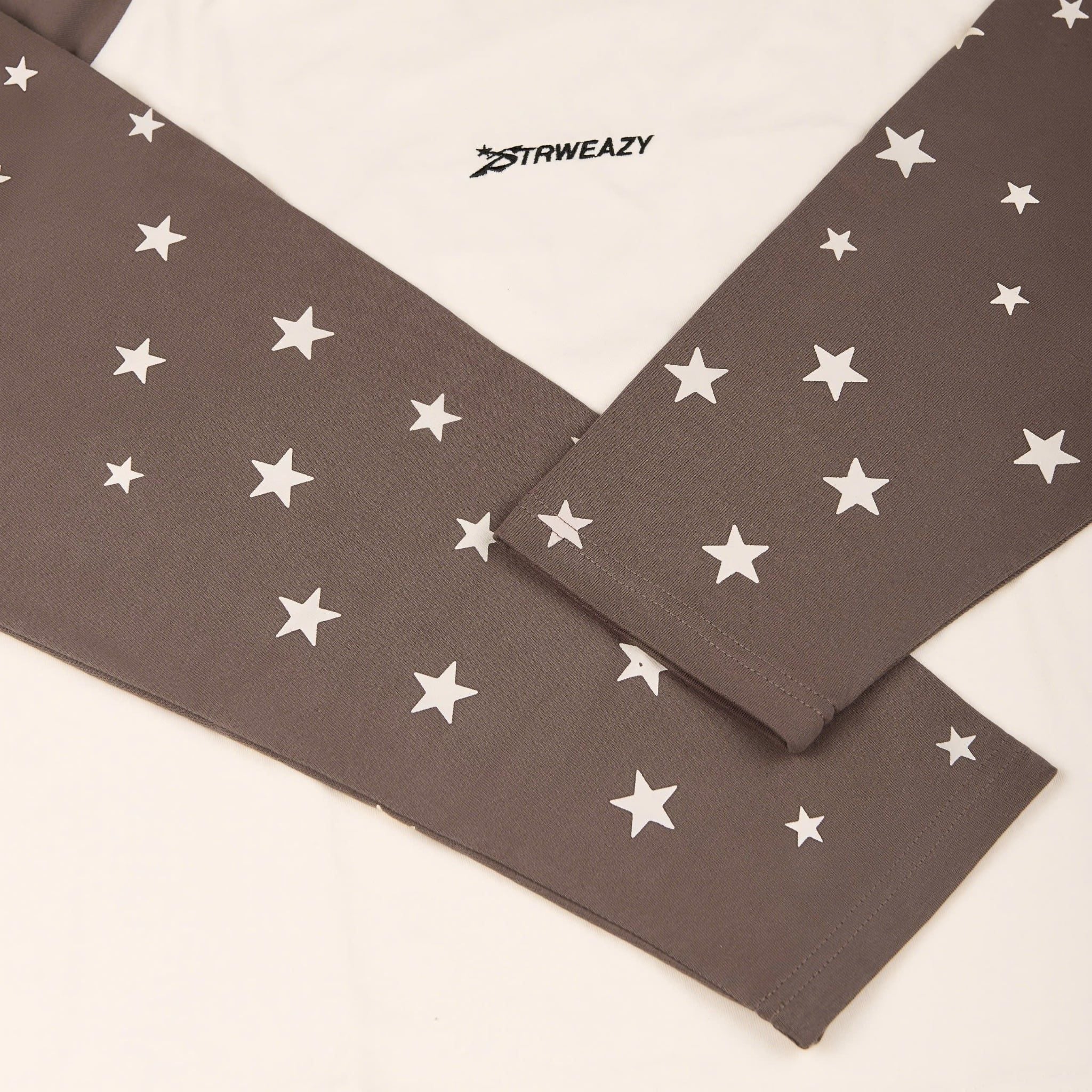  SWE STARFALL BOXY L/S TEE - BROWN/CREAM 