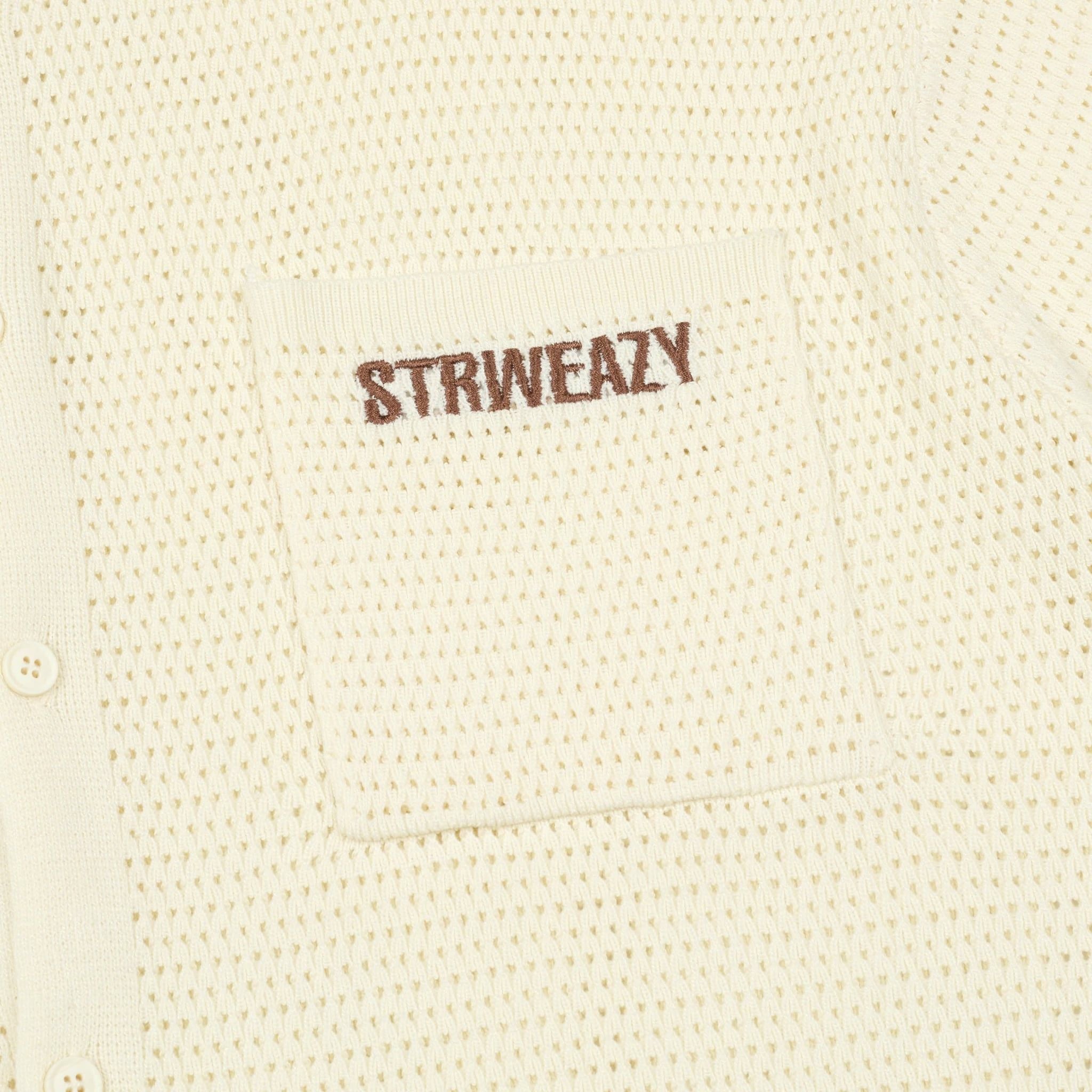  SWE CROCHET KNIT SHIRT - CREAM 