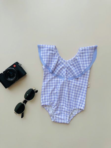 DB00033 - Bộ bơi harifa liền thân cổ V bèo nhiều màu cho bé gái size 1-6y