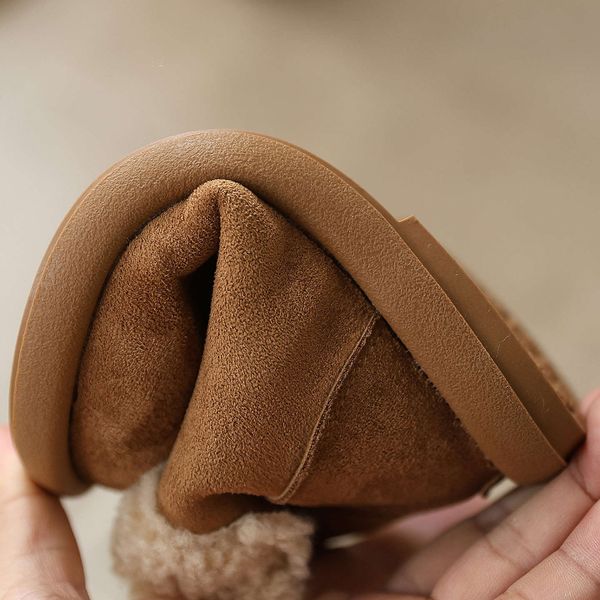 912 - Bốt da lộn viền lông 3 màu cho bé size 23-36