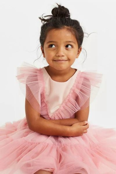 V00072 - Váy công chúa tutu ren dập ly nhiều màu size 2-12y