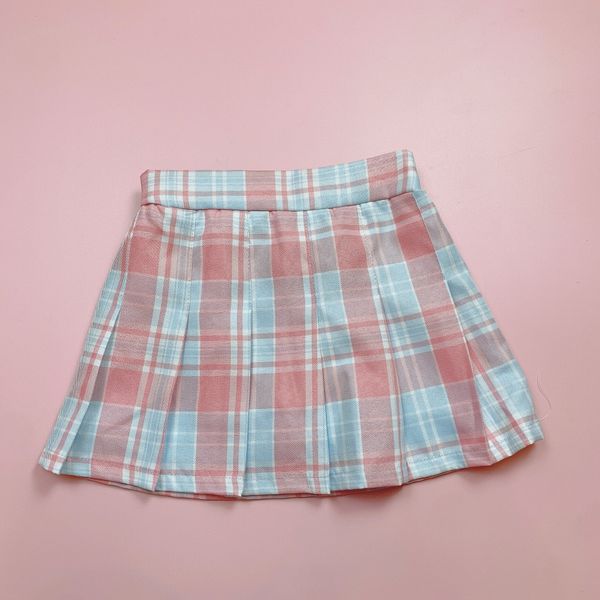 CVAY09 - Chân váy xếp ly liền quần kẻ caro nhiều màu size 2-16y