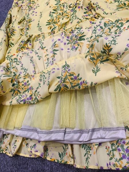 V00080 - Váy Voan bèo ngực 3 màu hoa BG