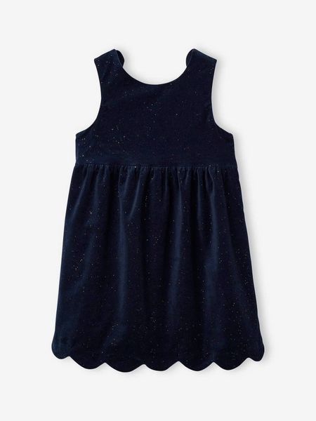 V00110 - Váy nhung dự tiệc bé gái 2 màu đỏ/navy size 2-14y