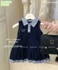 M5111 - Váy polo Mia kids phối cổ kẻ 2 màu size 2 - 12y