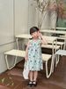 VAY19 - Váy lanh June with love cây dừa đính hoa tulip size 1 - 10y