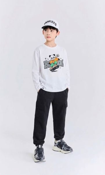 BM2606ST08 - Bộ cotton Beemon cổ tròn dài tay trẻ em size 130-170