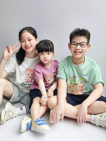 BBG35 - Bộ vải golf Bee Mon Capybara, Baby Three nhiều màu cho bé size 120-160